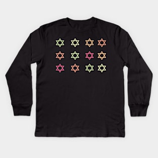 Jewish stars Kids Long Sleeve T-Shirt